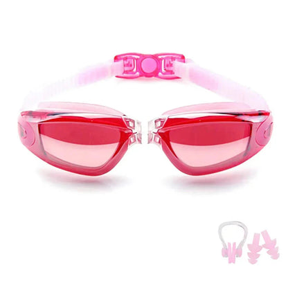 Swimming Goggles - Anti-Fog UV Protection, Waterproof, Adjustable Silicone