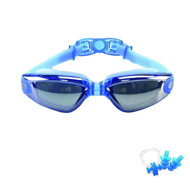 Swimming Goggles - Anti-Fog UV Protection, Waterproof, Adjustable Silicone