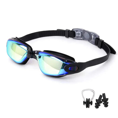 Swimming Goggles - Anti-Fog UV Protection, Waterproof, Adjustable Silicone