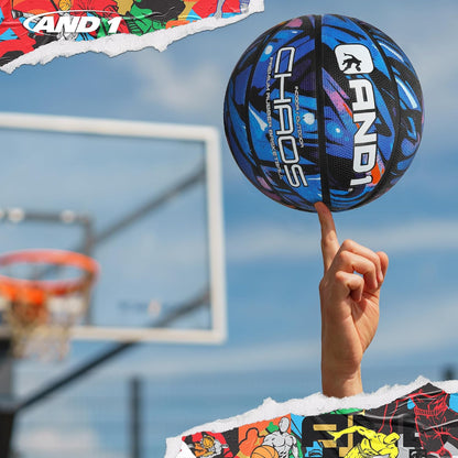 Chaos Rubber Basketball: (Deflated W/Pump Included), Official Regulation Size