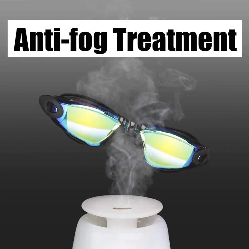 Swimming Goggles - Anti-Fog UV Protection, Waterproof, Adjustable Silicone