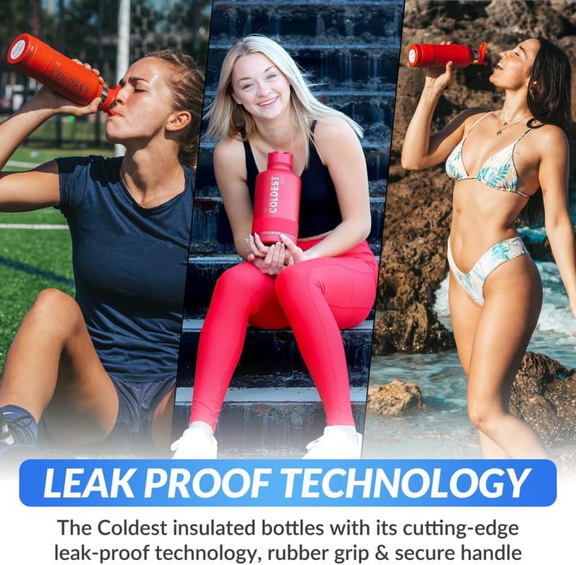 Coldest Insulated Water Bottle with Straw Lid 