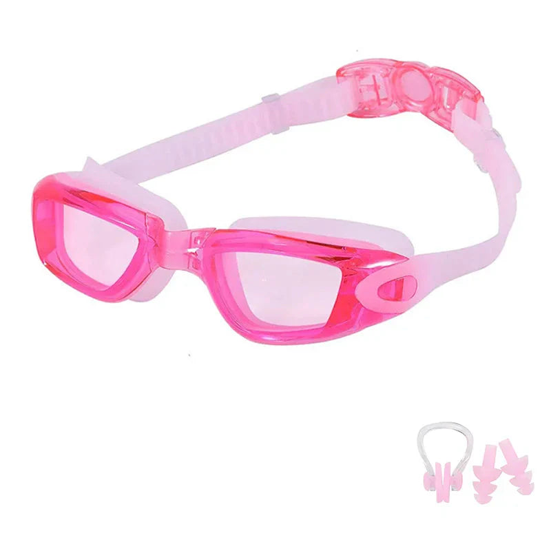 Swimming Goggles - Anti-Fog UV Protection, Waterproof, Adjustable Silicone