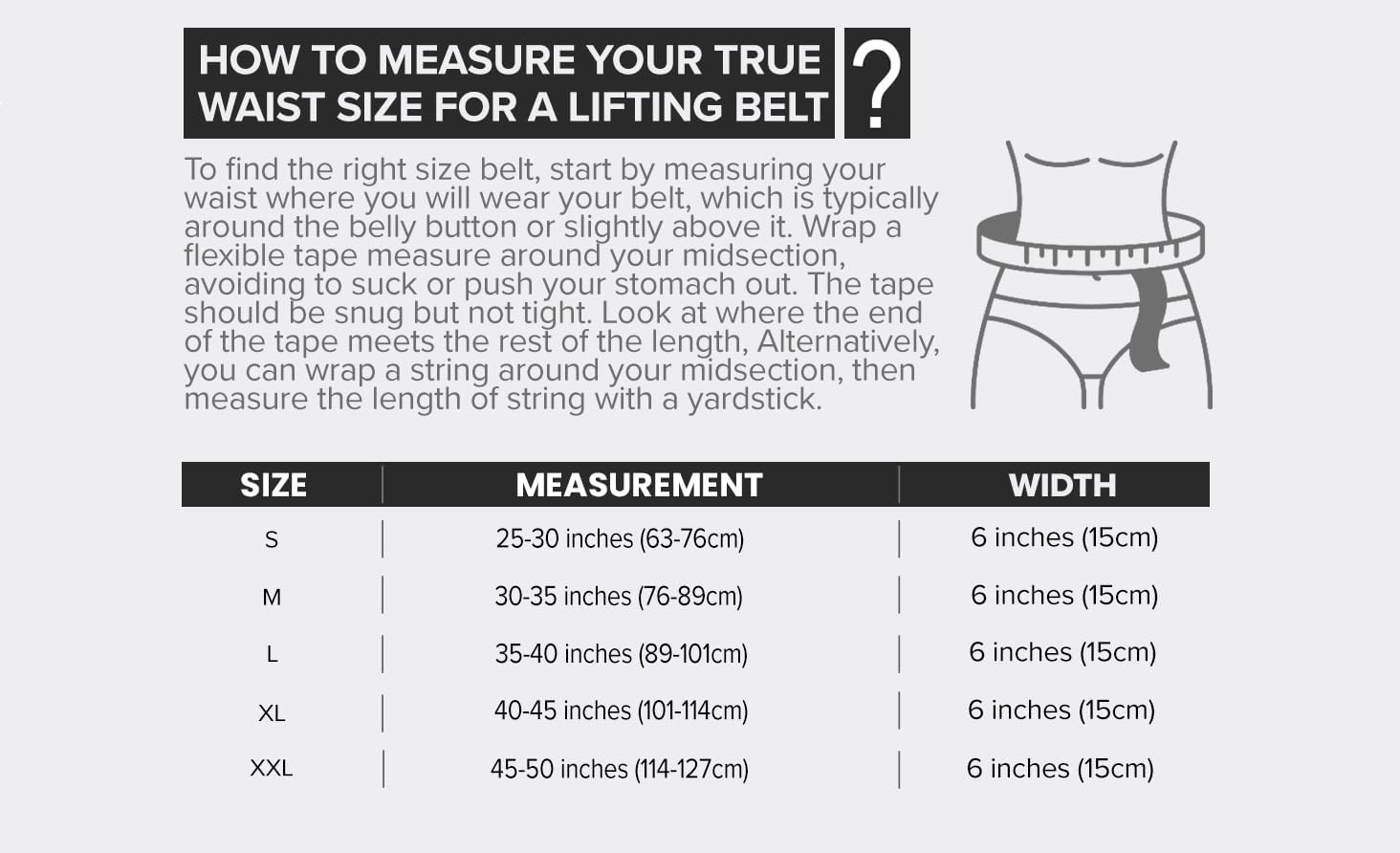 Weightlifting Belt for Men and Women - 6 Inch Auto-Lock & Back Support