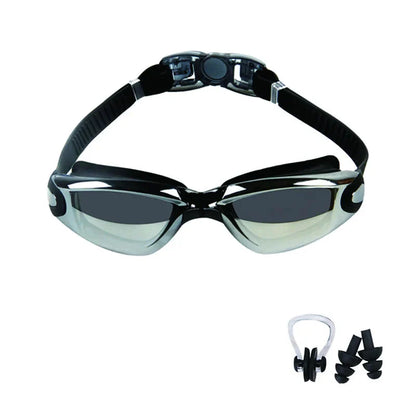 Swimming Goggles - Anti-Fog UV Protection, Waterproof, Adjustable Silicone