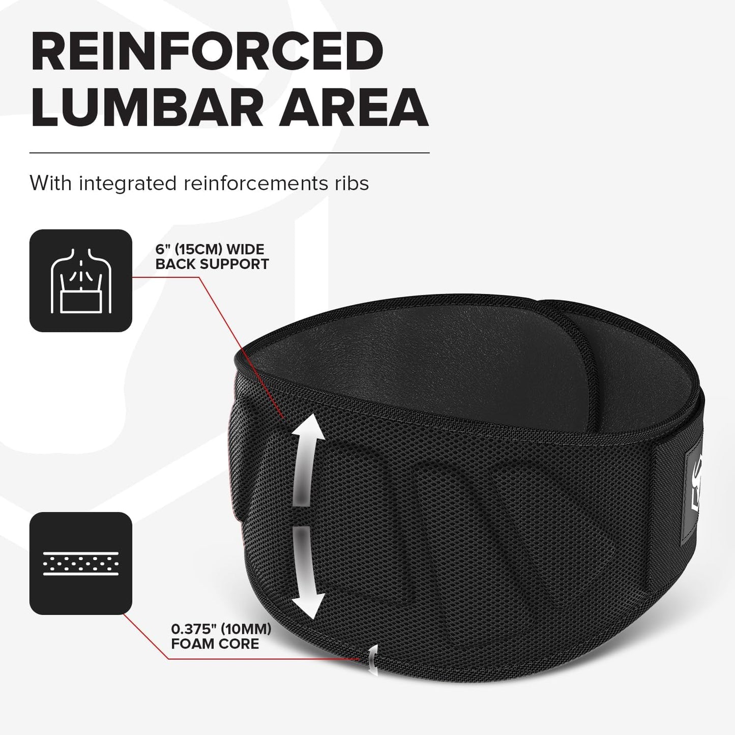 Weightlifting Belt for Men and Women - 6 Inch Auto-Lock & Back Support
