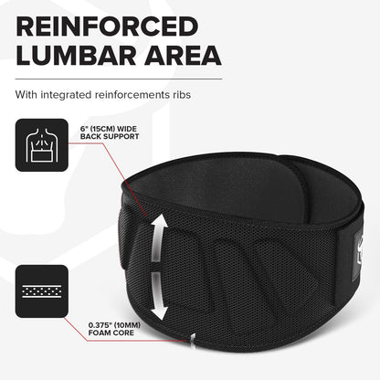 Weightlifting Belt for Men and Women - 6 Inch Auto-Lock & Back Support