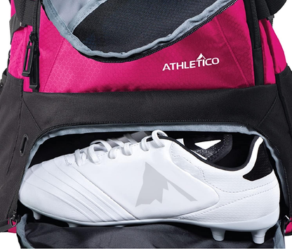 Backpack for Soccer, Basketball & Football - Includes Separate Cleat and Ball Holder