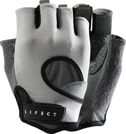 Fingerless Gloves with Curved Open Back, for Powerlifting & Gym - Women and Men