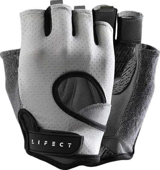 Fingerless Gloves with Curved Open Back, for Powerlifting & Gym - Women and Men