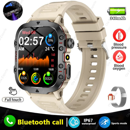 Smartwatch - Flashlight, Bluetooth, & Fitness - Waterproof for Android & IOS 