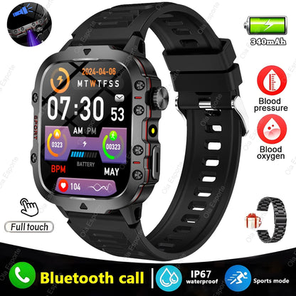 Smartwatch - Flashlight, Bluetooth, & Fitness - Waterproof for Android & IOS 