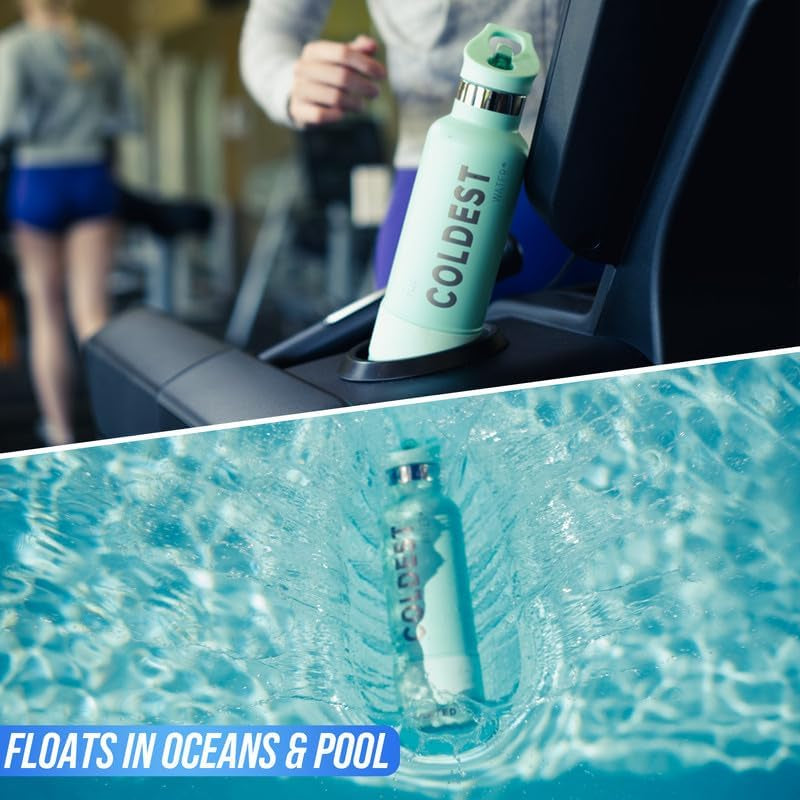 Coldest Insulated Water Bottle with Straw Lid 