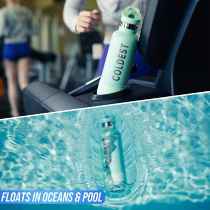 Coldest Insulated Water Bottle with Straw Lid 