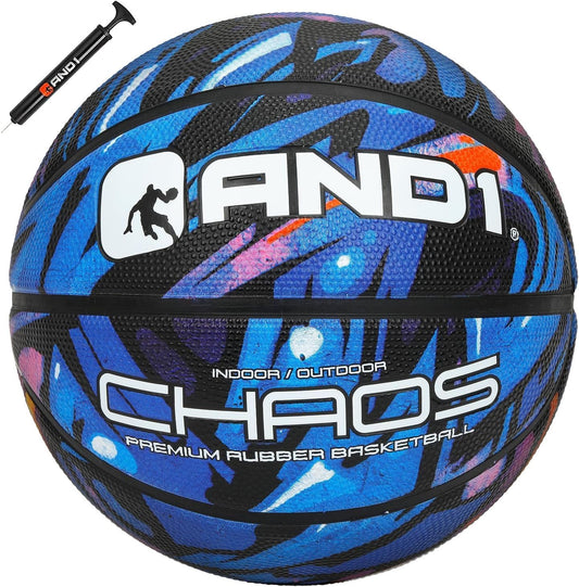 Chaos Rubber Basketball: (Deflated W/Pump Included), Official Regulation Size