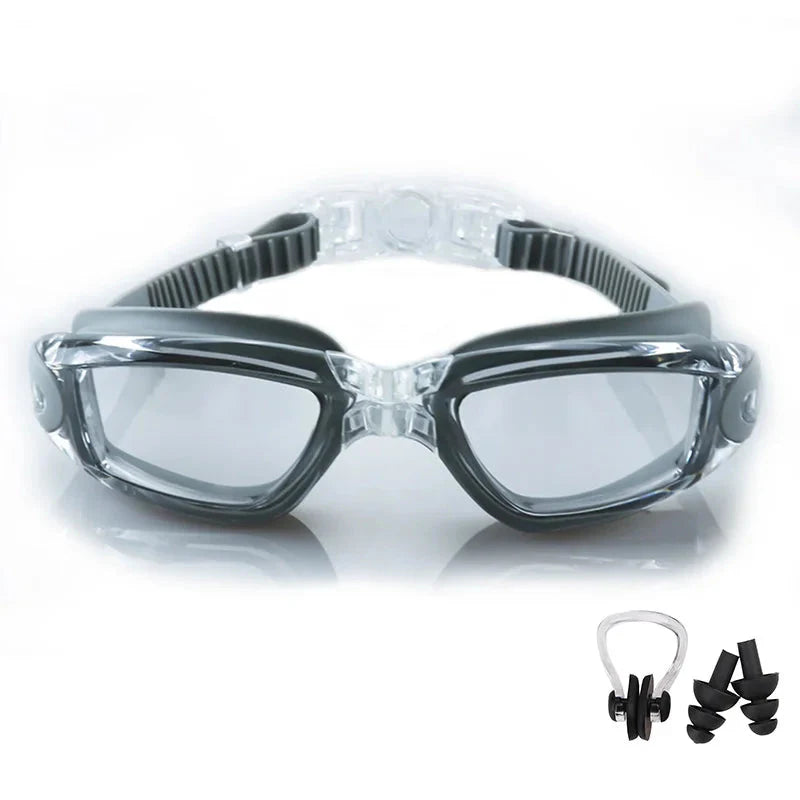 Swimming Goggles - Anti-Fog UV Protection, Waterproof, Adjustable Silicone