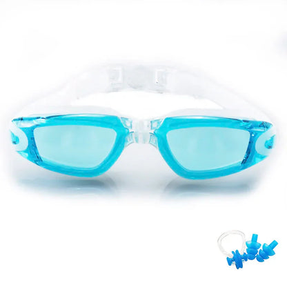 Swimming Goggles - Anti-Fog UV Protection, Waterproof, Adjustable Silicone