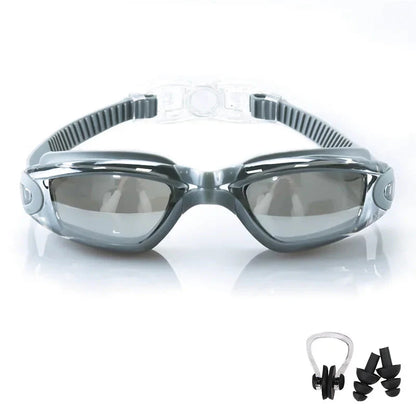 Swimming Goggles - Anti-Fog UV Protection, Waterproof, Adjustable Silicone