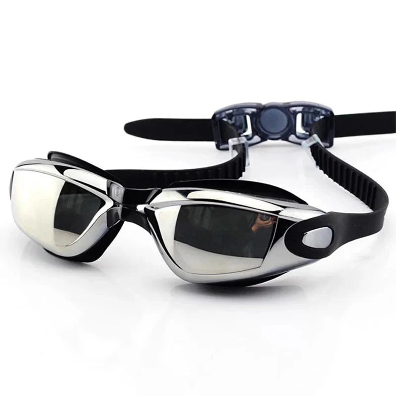 Swimming Goggles - Anti-Fog UV Protection, Waterproof, Adjustable Silicone